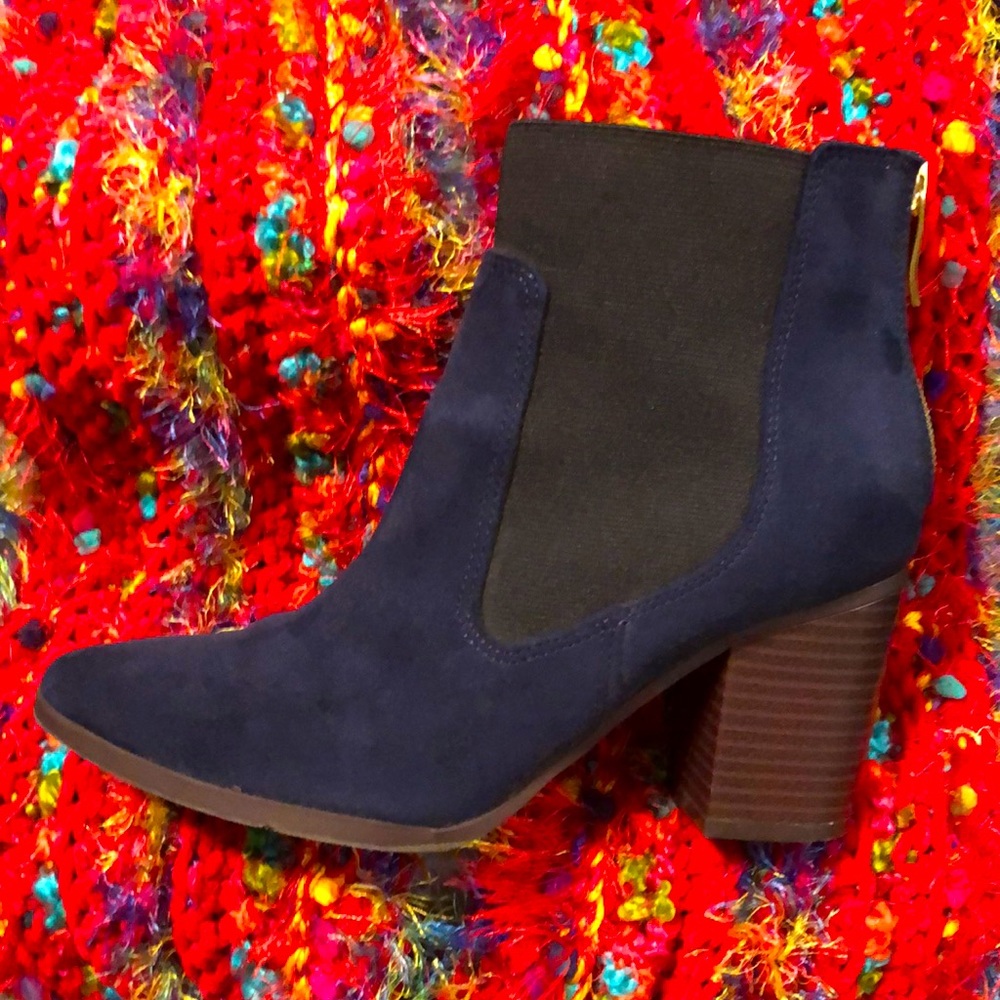 Fioni, Booties, Ankle Boots, Navy Blue